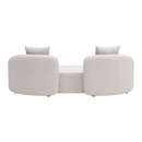 Zuo 704019 Sunny Isles Loveseat - Beige IMAGE 4