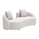 Zuo 704019 Sunny Isles Loveseat - Beige IMAGE 6