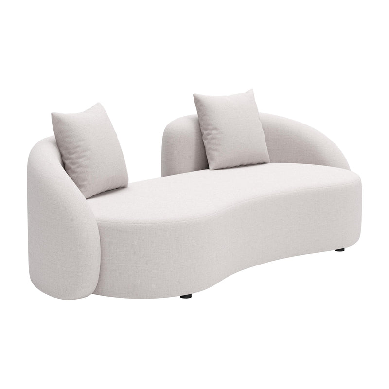 Zuo 704019 Sunny Isles Loveseat - Beige IMAGE 6