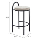 Zuo Sisal Counter Height Stool 110096 IMAGE 9