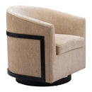  Zuo Hanko 110009 Swivel Chair - Golden Beige IMAGE 6