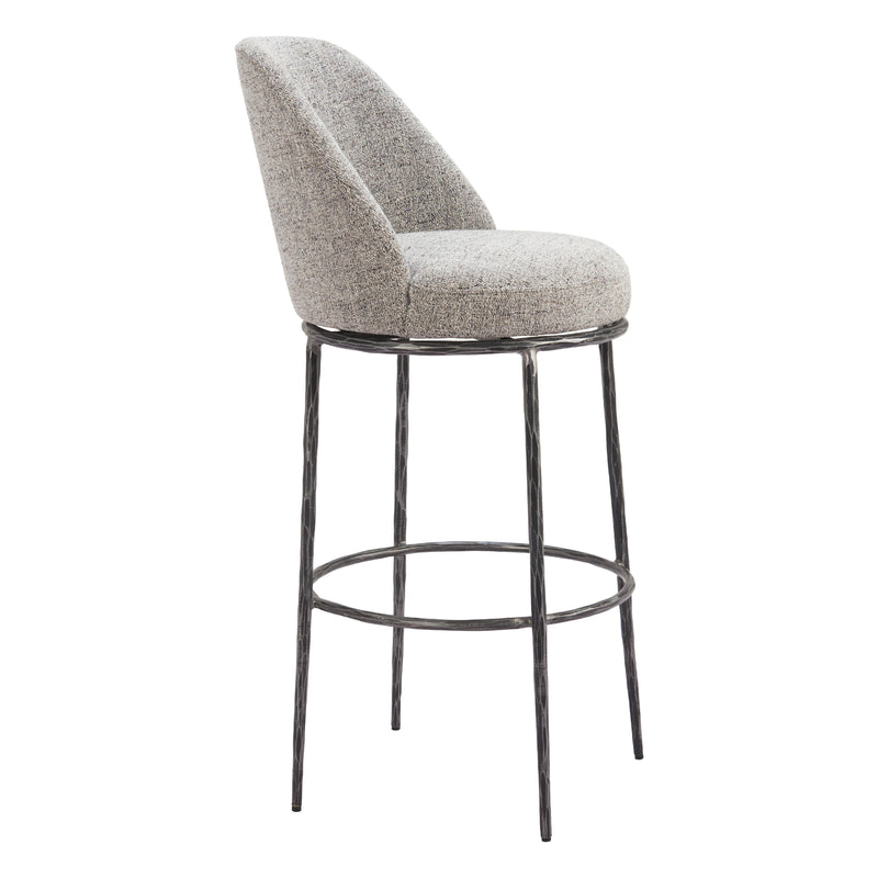 Zuo Nordhavn 110273 Swivel Barstool - Grey IMAGE 6