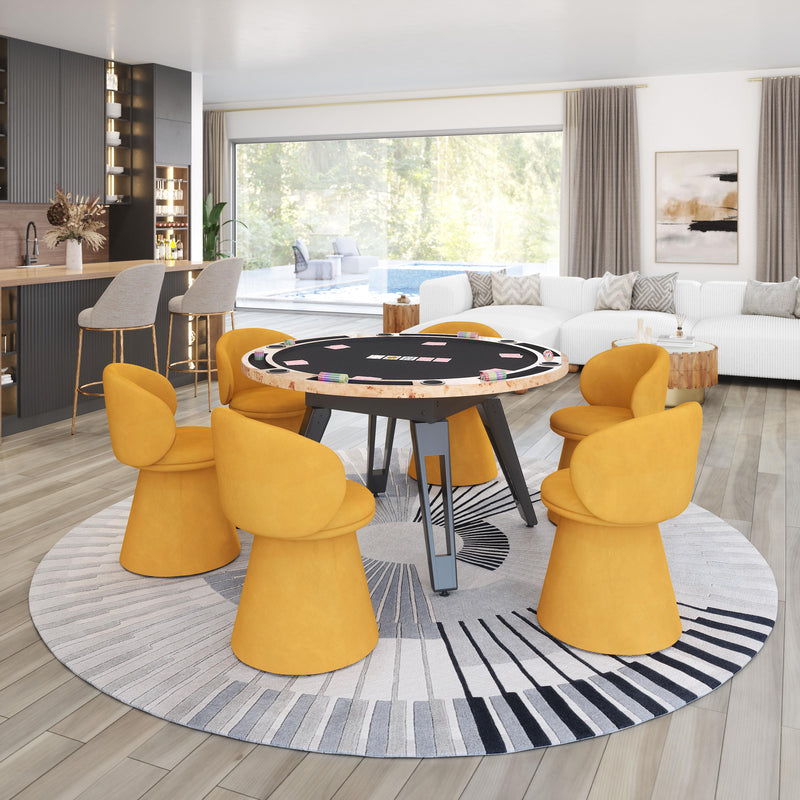  Zuo Oblic 110203 Swivel Dining Chair - Orange IMAGE 9