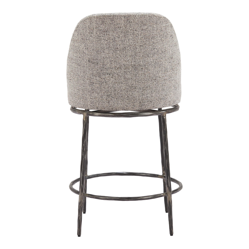  Zuo Nordhavn 110274 Swivel Counter Stool - Grey IMAGE 4