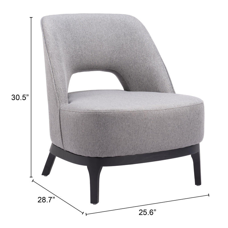  Zuo Mistley 110110 Accent Chair - Grey IMAGE 8