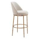  Zuo Nordhavn 110271 Swivel Barstool - Beige & Gold IMAGE 6