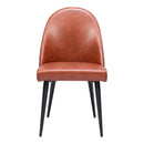  Zuo Silloth 110119 Armless Dining Chair - Brown IMAGE 3
