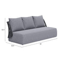 Zuo 704023 Mekan Sofa - Gray IMAGE 12
