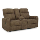  Signature Design by Ashley Edenwold 1380594C Double Reclining Loveseat with Console IMAGE 1