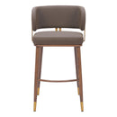  Zuo Brew 110327 Barstool - Brown & Walnut IMAGE 3