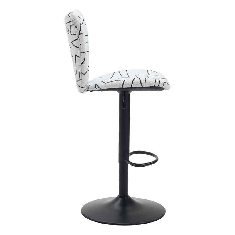 Zuo Elevate 110286 Barstool - White IMAGE 2