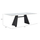 Zuo Inky 110355 Dining Table - White IMAGE 7