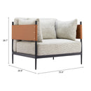  Zuo Stirbe 110344 Armchair - Grey IMAGE 10