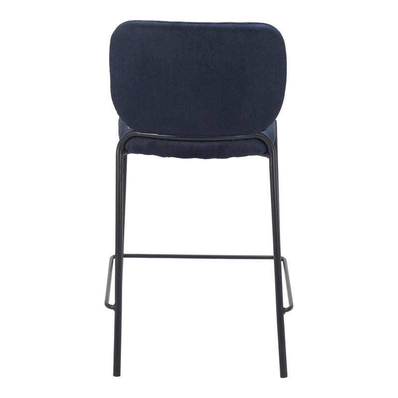 Zuo Plat 110341 Counter Stool - Blue IMAGE 4