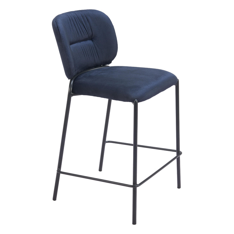 Zuo Plat 110341 Counter Stool - Blue IMAGE 6