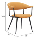  Zuo Sima 110352 Dining Chair - Brown IMAGE 8