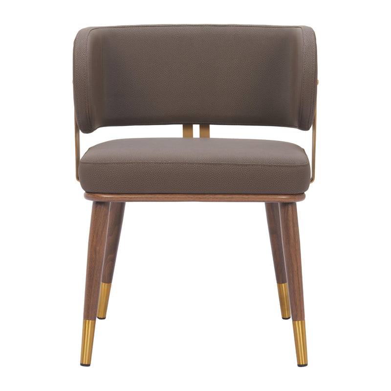 Zuo Brew 110326 Dining Chair - Brown & Walnut IMAGE 3
