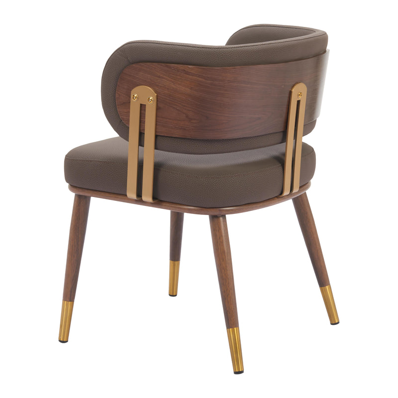 Zuo Brew 110326 Dining Chair - Brown & Walnut IMAGE 5