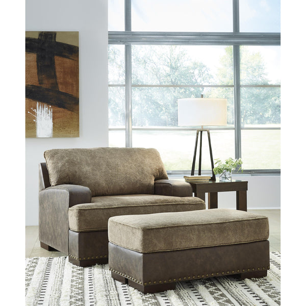 Signature Design by Ashley Alesbury 18704U3 Oversized Chair and Ottoman IMAGE 1