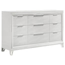  Coaster Furniture Marmore 224963 9-Drawer Dresser Cabinet - White IMAGE 1