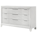  Coaster Furniture Marmore 224963 9-Drawer Dresser Cabinet - White IMAGE 4