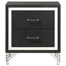  Coaster Furniture Lucia 224992 2-Drawer Nightstand Bedside Table - Black IMAGE 3