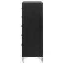  Coaster Furniture Lucia 224995 5-Drawer Bedroom Chest of Drawers - Black IMAGE 5