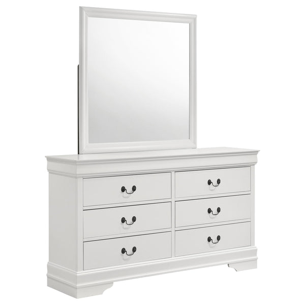 Coaster Furniture Louis Philippe 6-Drawer Dresser with Mirror 202443M IMAGE 1