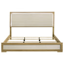  Coaster Furniture Hyland 215651KE Eastern King Panel Bed LED Headboard - Natural IMAGE 4