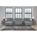 Signature Design by Ashley Modmax 65906S40 5 pc Reclining Sectional with Double Chaise and Audio Consoles IMAGE 1