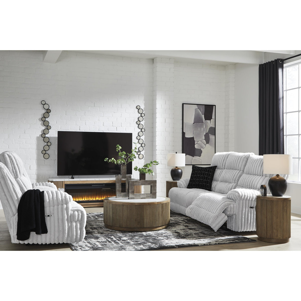 Signature Design by Ashley Rhines Falls PC4280499 Reclining Power Sofa
