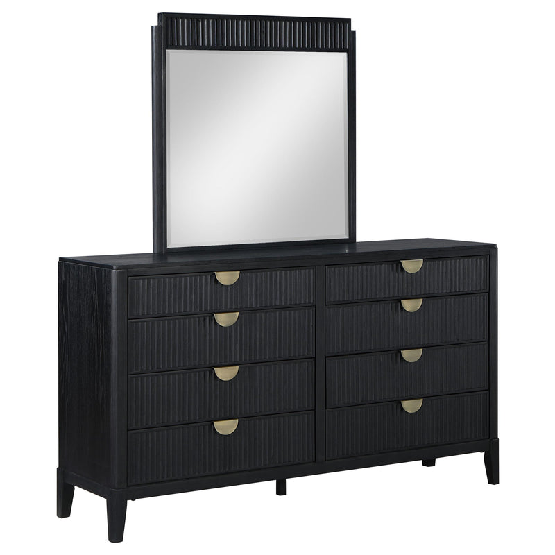 Brookmead - 8-Drawer Dresser with Mirror - Black Brookmead - 8-Drawer Dresser with Mirror - Black
