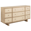 Coaster Furniture Kailani 225043 9-Drawer Dresser Cabinet - Beige Oak IMAGE 1