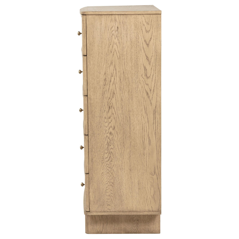 Coaster Furniture Kailani 225045 5-Drawer Bedroom Chest of Drawers - Beige Oak IMAGE 4