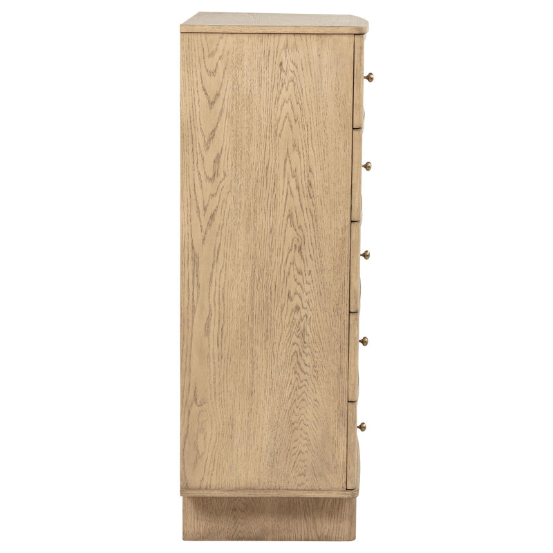 Coaster Furniture Kailani 225045 5-Drawer Bedroom Chest of Drawers - Beige Oak IMAGE 8