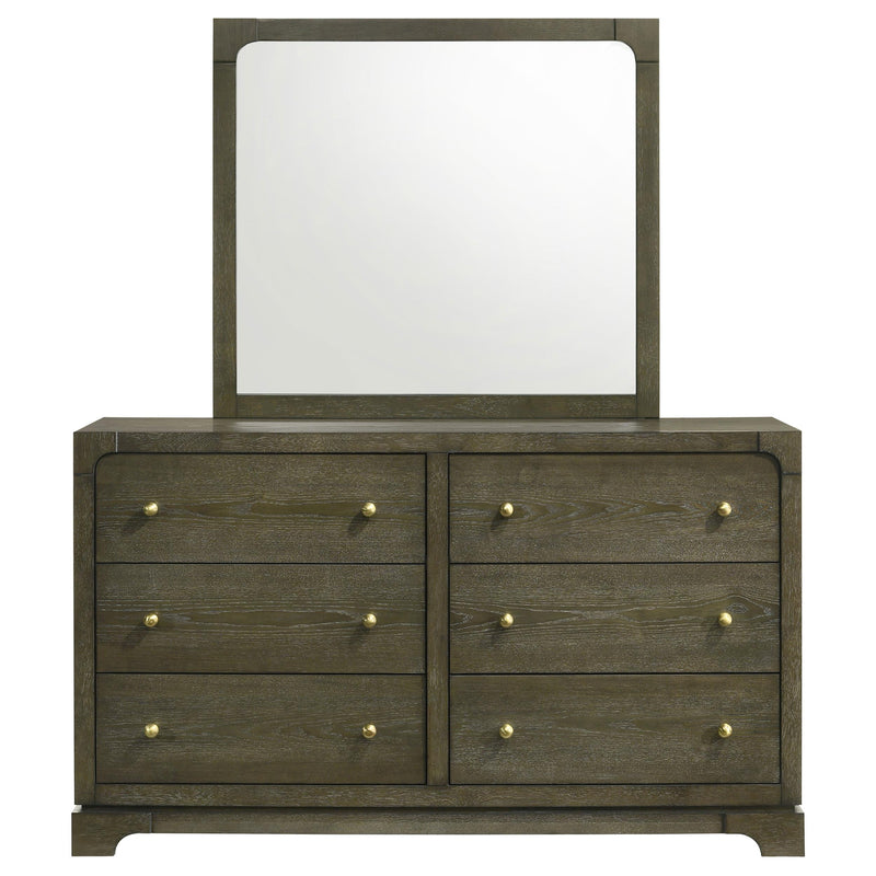 Coaster Furniture Gran Park 224933M 6-Drawer Dresser and Mirror - Dark Cocoa IMAGE 2