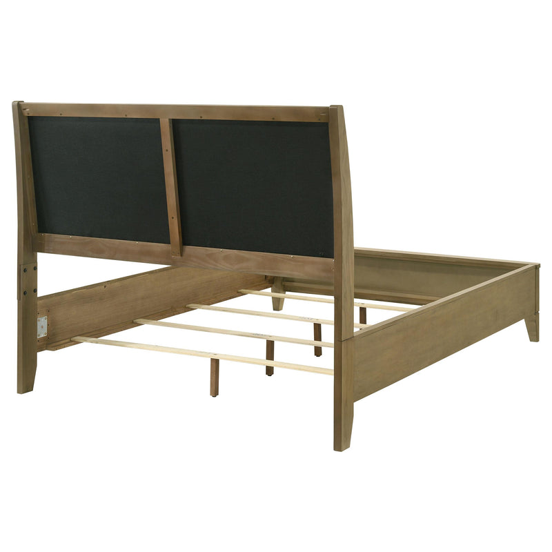 Coaster Furniture Granada 224921Q Upholstered Queen Panel Bed - Natural Pine IMAGE 3