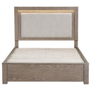 Coaster Furniture Kenora 224850Q 56-inch Queen LED Storage Bed - Barley Brown IMAGE 5