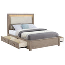  Coaster Furniture Kenora 224850KW 56-inch California King LED Storage Bed - Barley Brown IMAGE 4