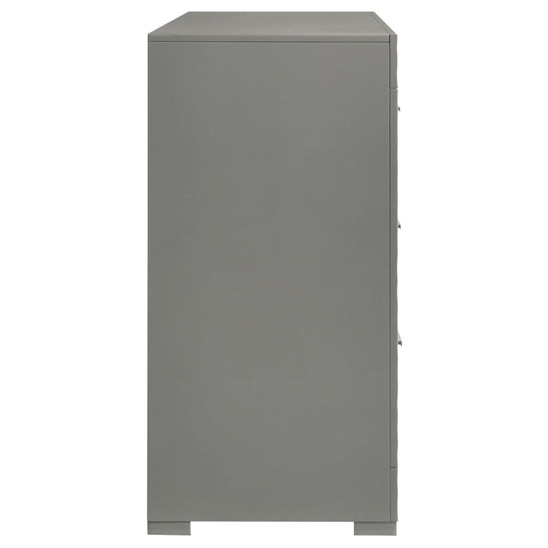Coaster Furniture Ives 224973 6-Drawer Dresser Cabinet - Grey High Gloss IMAGE 8
