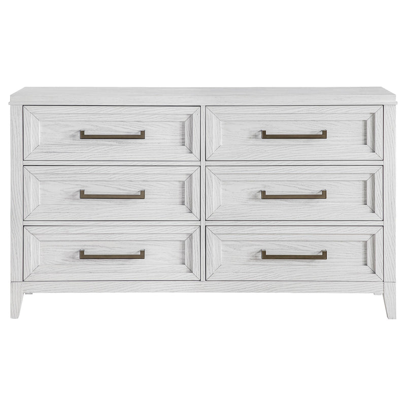 Coaster Furniture Marielle 224843 6-Drawer Bedroom Dresser - Distressed White IMAGE 2