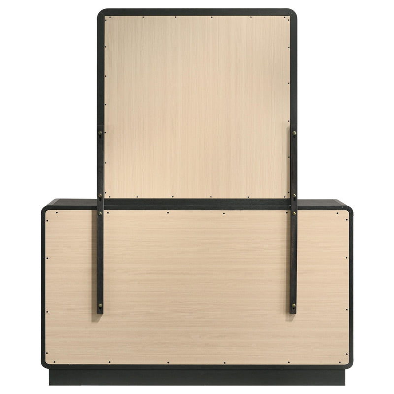 Coaster Furniture Cavelle 223663M 6-Drawer Dresser and Mirror - Black IMAGE 6
