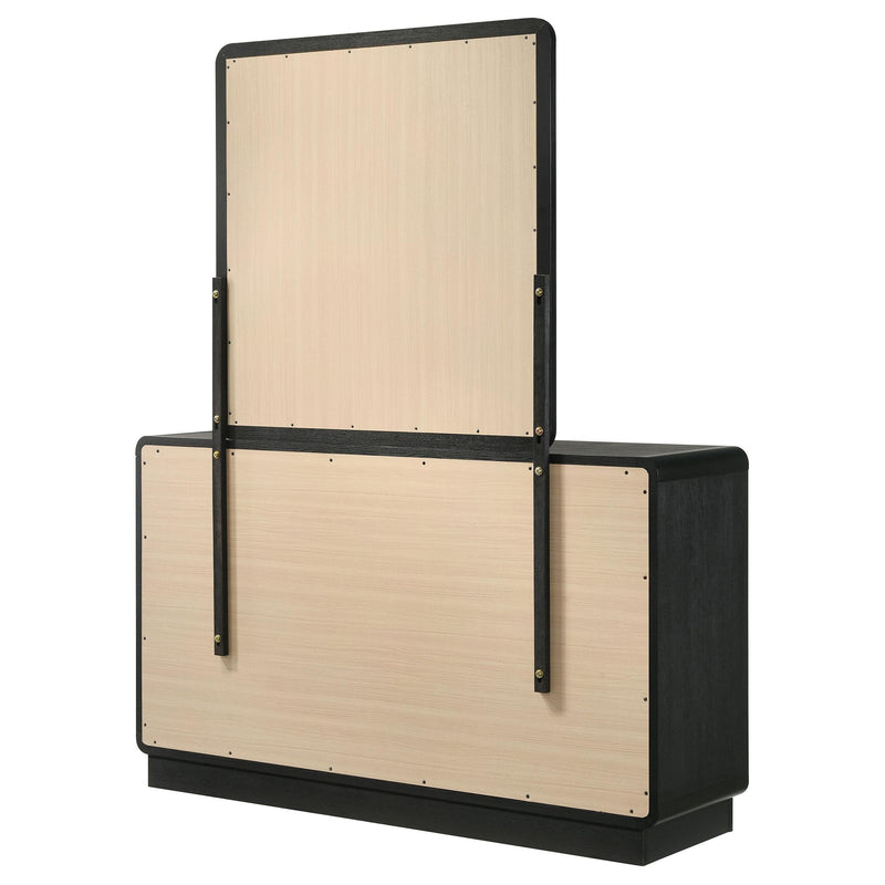Coaster Furniture Cavelle 223663M 6-Drawer Dresser and Mirror - Black IMAGE 7
