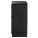 Coaster Furniture Cavelle 223663 6-Drawer Dresser Cabinet - Black IMAGE 4