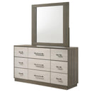  Coaster Furniture Fenwick 224983M 9-Drawer Dresser with Mirror - Grey Oak IMAGE 3