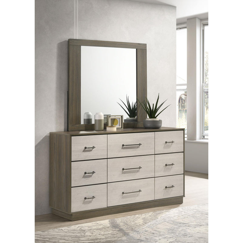 grey oak dresser Fenwick 9-Drawer Dresser With Mirror Grey Oak