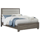  Coaster Furniture Wright 223341Q 52-inch Upholstered Queen Bed - Brown Oak IMAGE 2