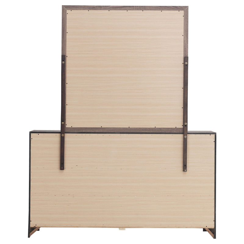 Coaster Furniture Brantford 207043M 6-Drawer Dresser with Mirror - Barrel Oak IMAGE 6