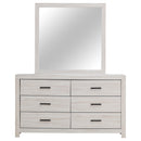  Coaster Furniture Brantford 207053M 6-Drawer Dresser with Mirror - Coastal White IMAGE 2