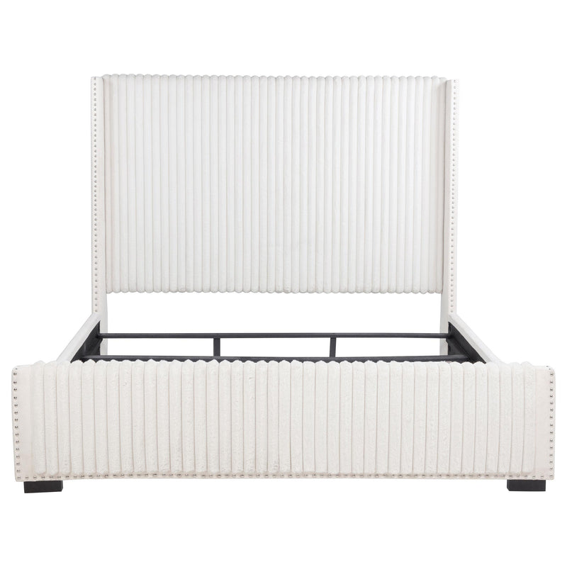 Coaster Furniture Natasha 306051KW 65-inch Upholstered California King Bed - Cream IMAGE 3